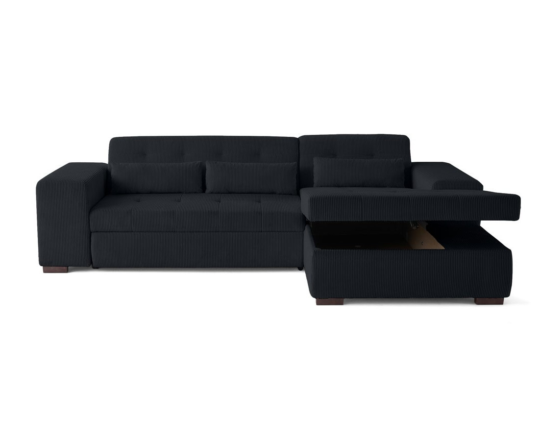 Canapé d'angle convertible Vermont 4 places avec coffre - angle droit Canapé d'angle convertible Vermont 4 places avec coffre - angle droit