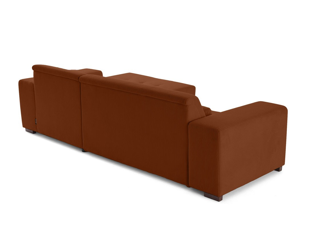 Canapé d'angle convertible Vermont 4 places avec coffre - angle droit