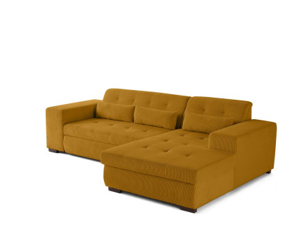 Canapé d'angle convertible Vermont 4 places avec coffre - angle droit