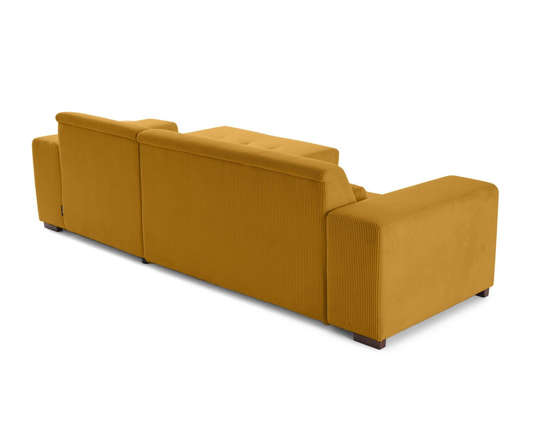 Canapé d'angle convertible Vermont 4 places avec coffre - angle droit