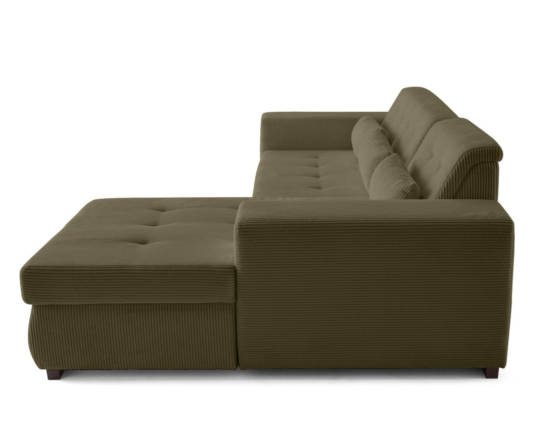 Canapé d'angle convertible Vermont 4 places avec coffre - angle droit