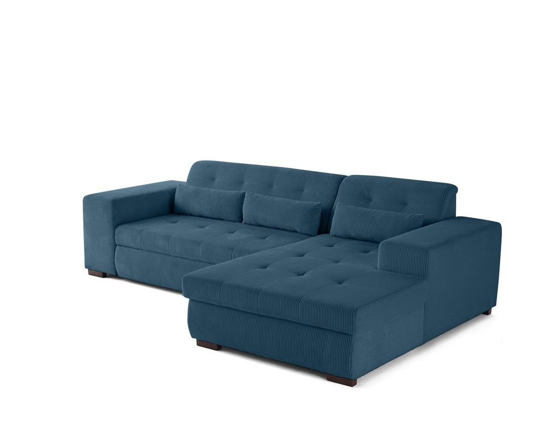 Canapé d'angle convertible Vermont 4 places avec coffre - angle droit
