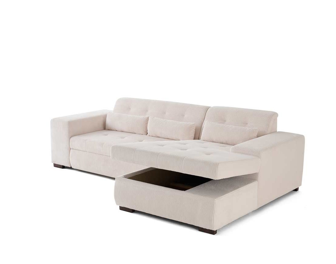 Canapé d'angle convertible Vermont 4 places avec coffre - angle droit Canapé d'angle convertible Vermont 4 places avec coffre - angle droit