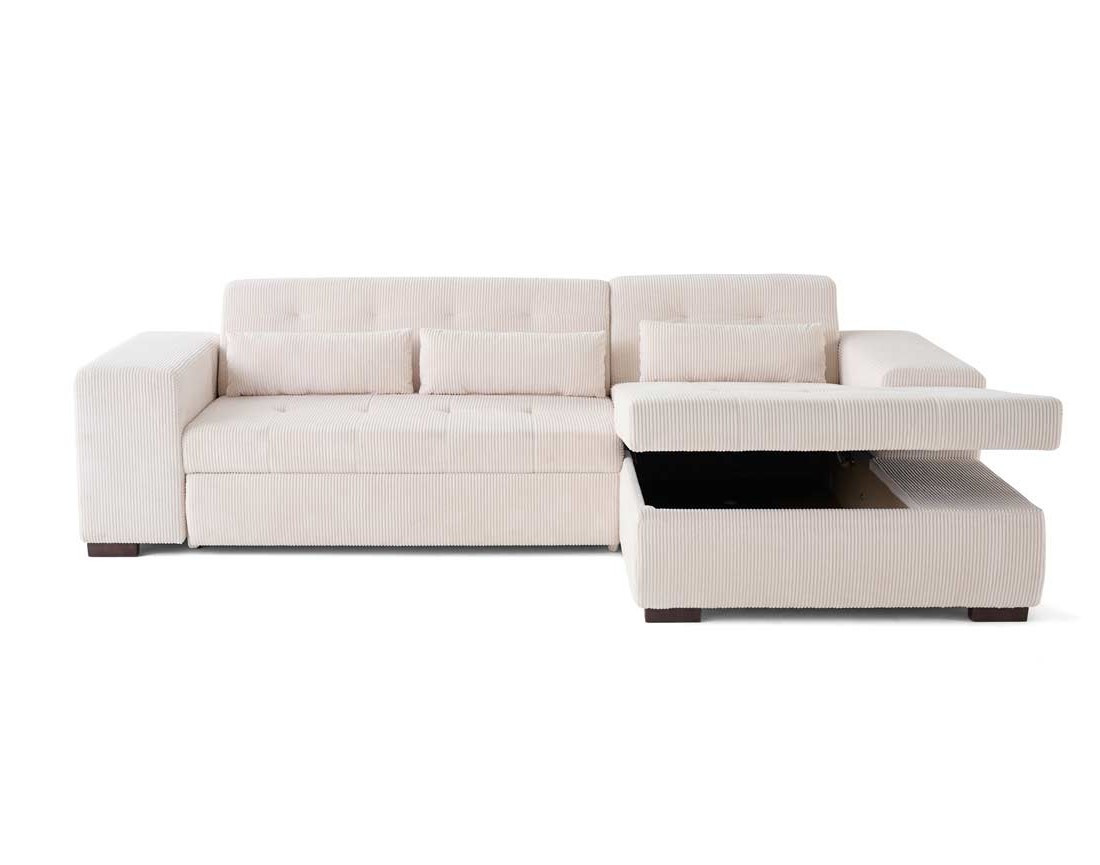 Canapé d'angle convertible Vermont 4 places avec coffre - angle droit Canapé d'angle convertible Vermont 4 places avec coffre - angle droit