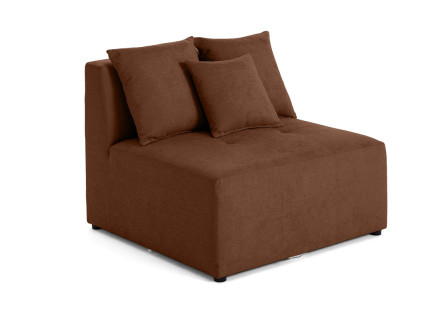 Module d'assise sans accoudoirs 1 place en tissu Amalfi