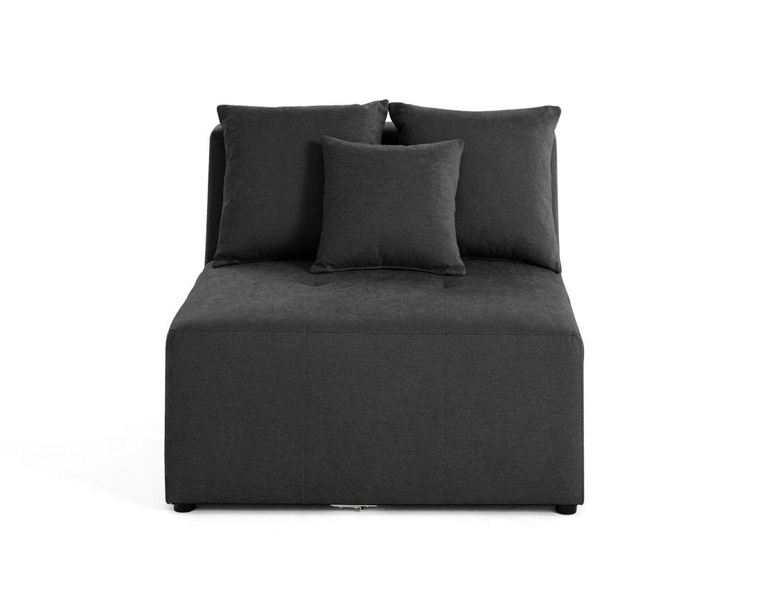 Module d'assise sans accoudoirs 1 place en tissu Amalfi