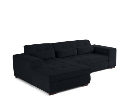 Canapé d'angle convertible Vermont 4 places avec coffre - angle gauche