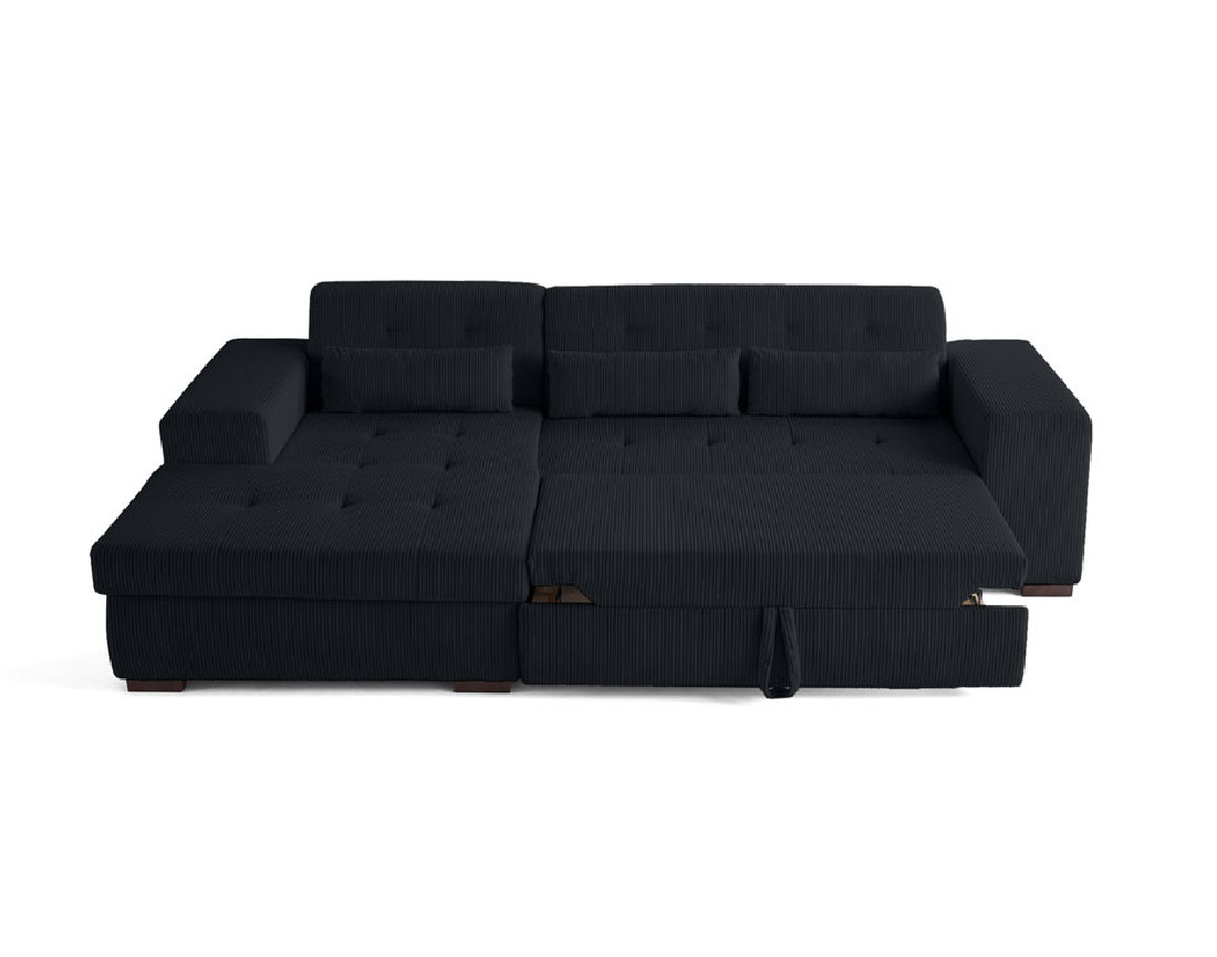 Canapé d'angle convertible Vermont 4 places avec coffre - angle gauche Canapé d'angle convertible Vermont 4 places avec coffre - angle gauche