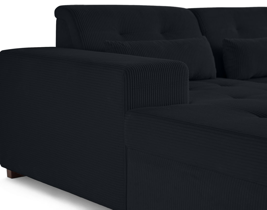 Canapé d'angle convertible Vermont 4 places avec coffre - angle gauche Canapé d'angle convertible Vermont 4 places avec coffre - angle gauche