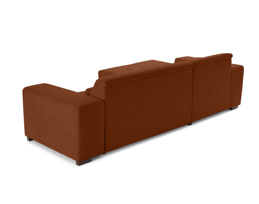 Canapé d'angle convertible Vermont 4 places avec coffre - angle gauche