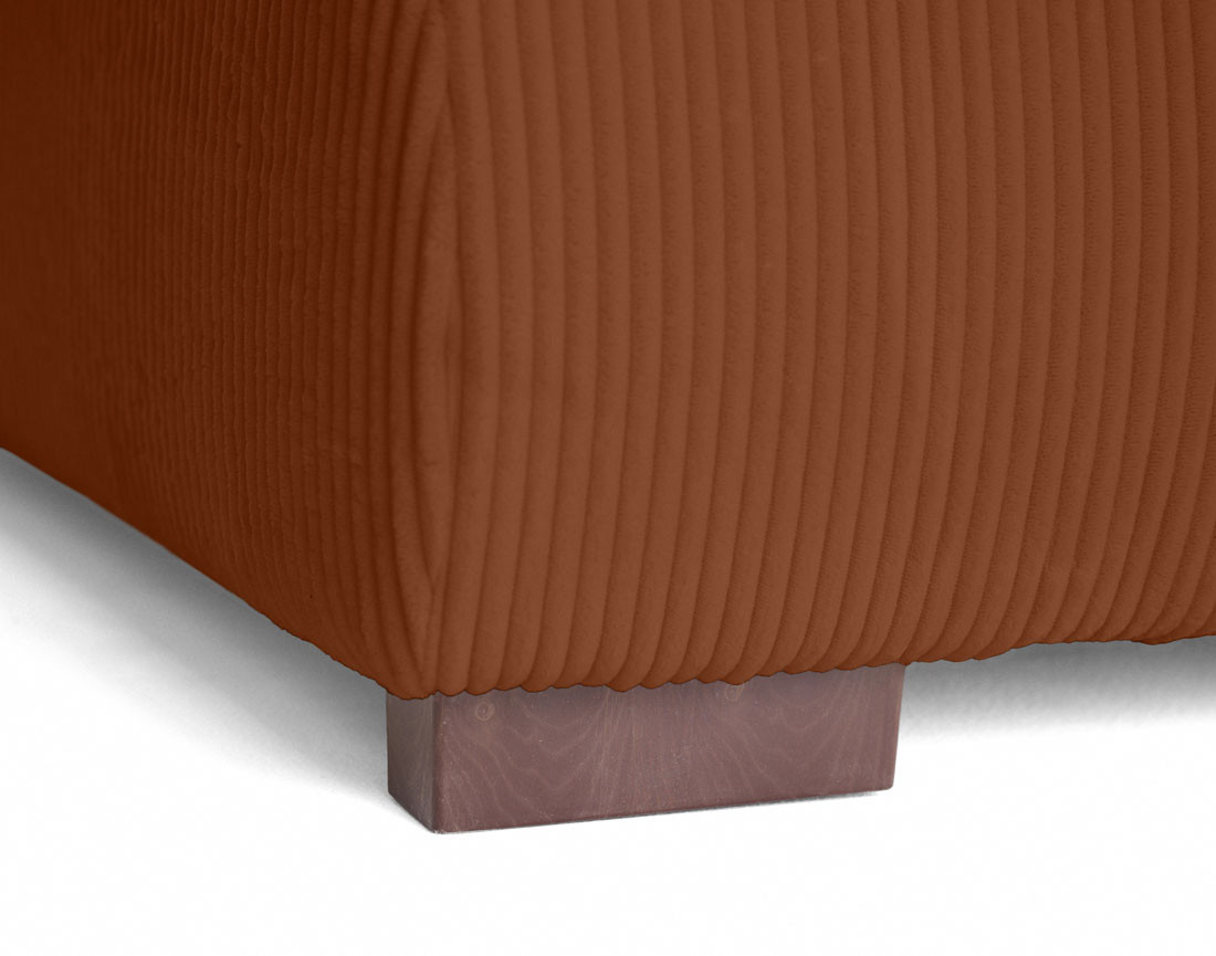 Canapé d'angle convertible Vermont 4 places avec coffre - angle gauche