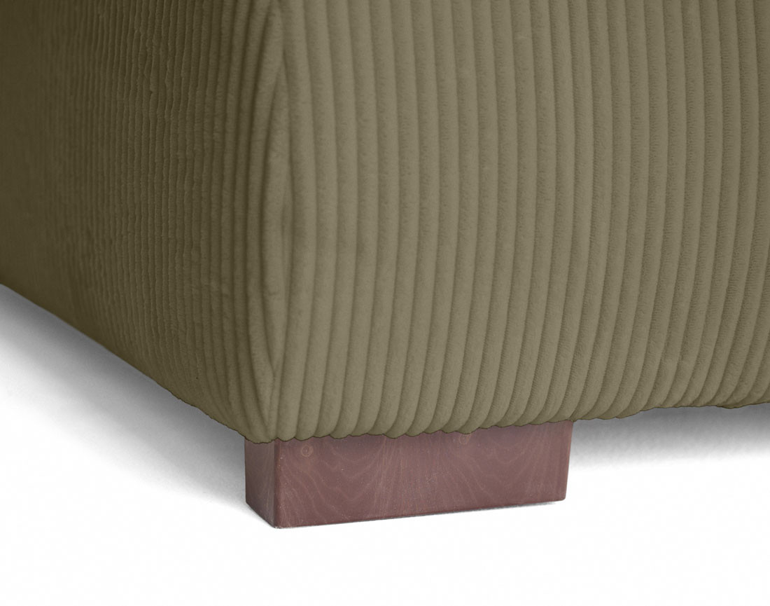 Canapé d'angle convertible Vermont 4 places avec coffre - angle gauche