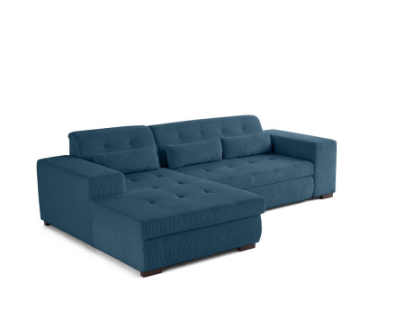 Canapé d'angle convertible Vermont 4 places avec coffre - angle gauche