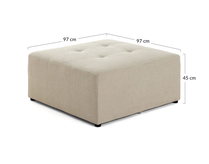 Pouf modulable en tissu Amalfi