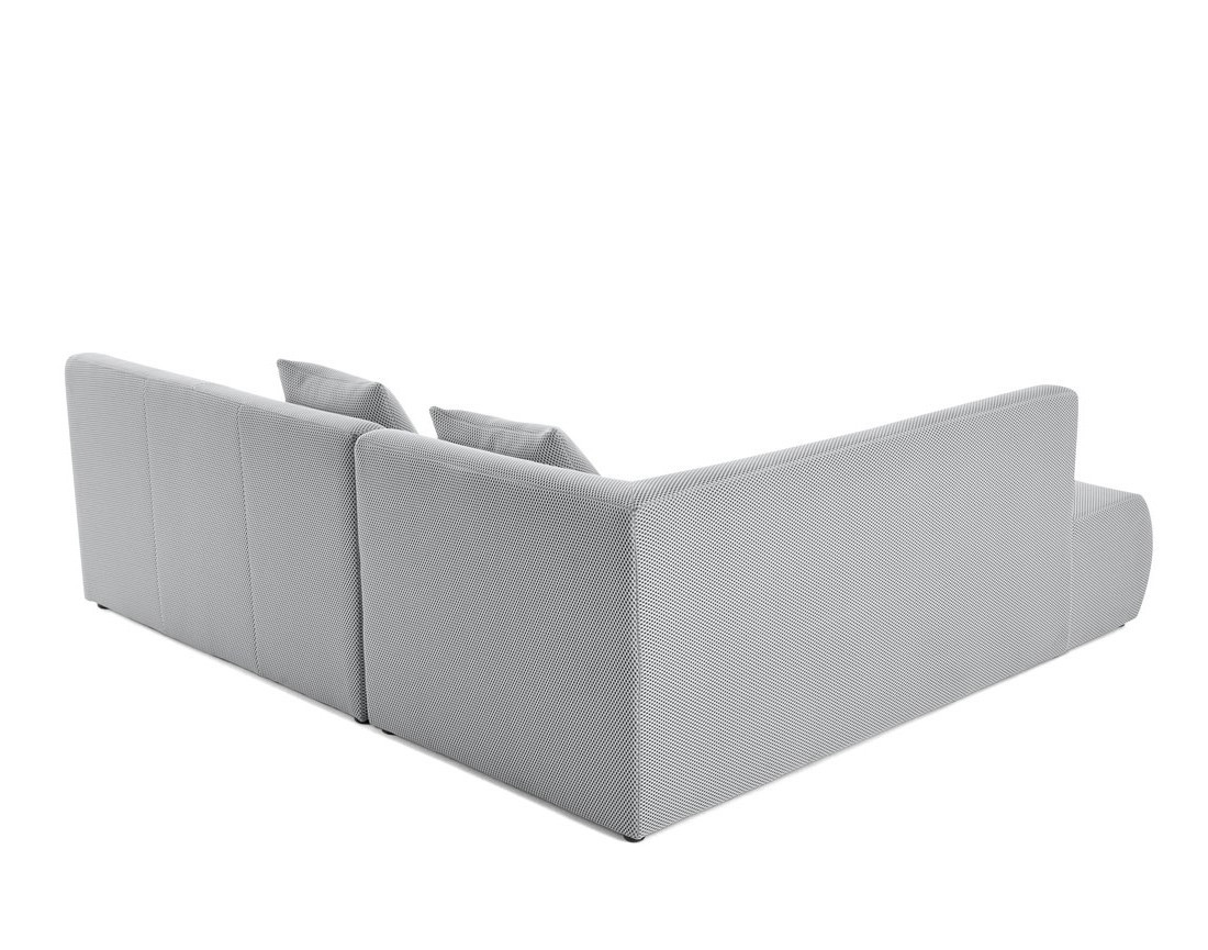 Canapé modulable d'angle gauche 5 places en tissu mailles 3D Onyx Canapé modulable d'angle gauche 5 places en tissu mailles 3D Onyx