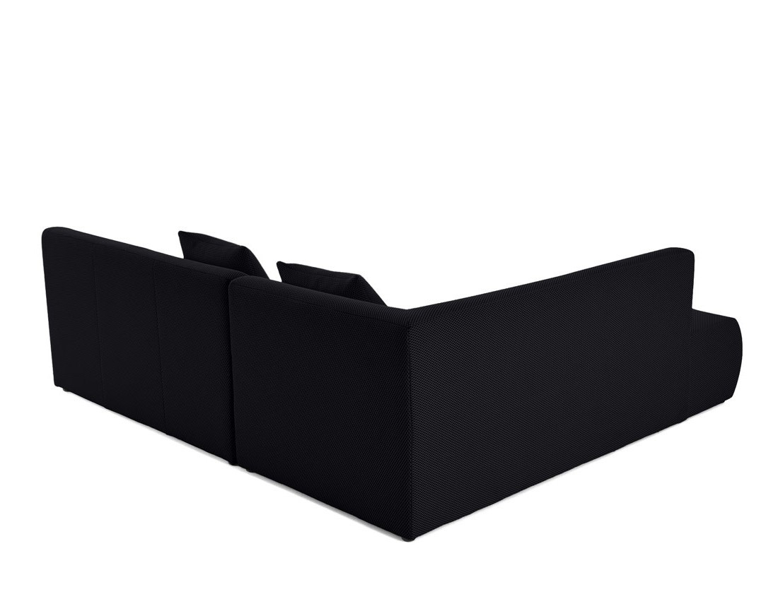 Canapé modulable d'angle gauche 5 places en tissu mailles 3D Onyx Canapé modulable d'angle gauche 5 places en tissu mailles 3D Onyx
