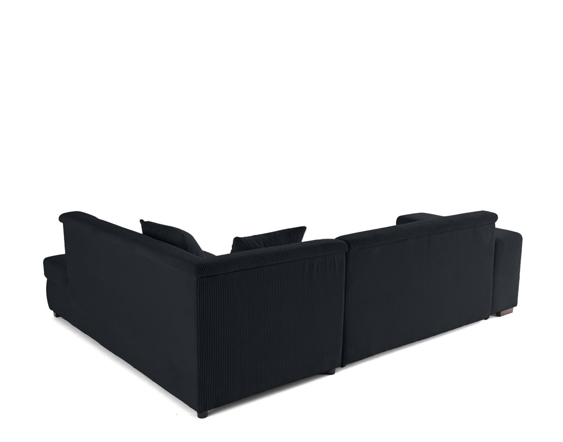 Canapé d'angle droit 5 places convertible en velours côtelé Vermont Canapé d'angle droit 5 places convertible en velours côtelé Vermont