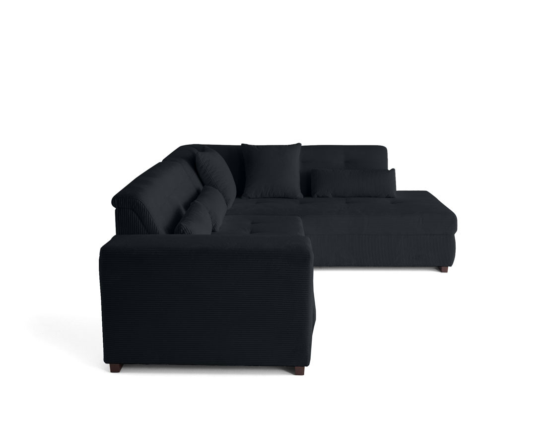 Canapé d'angle droit 5 places convertible en velours côtelé Vermont Canapé d'angle droit 5 places convertible en velours côtelé Vermont