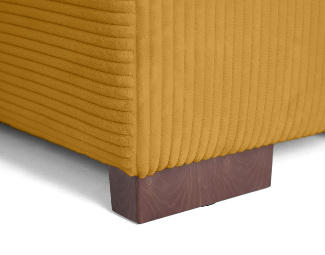 Canapé d'angle droit 5 places convertible en velours côtelé Vermont