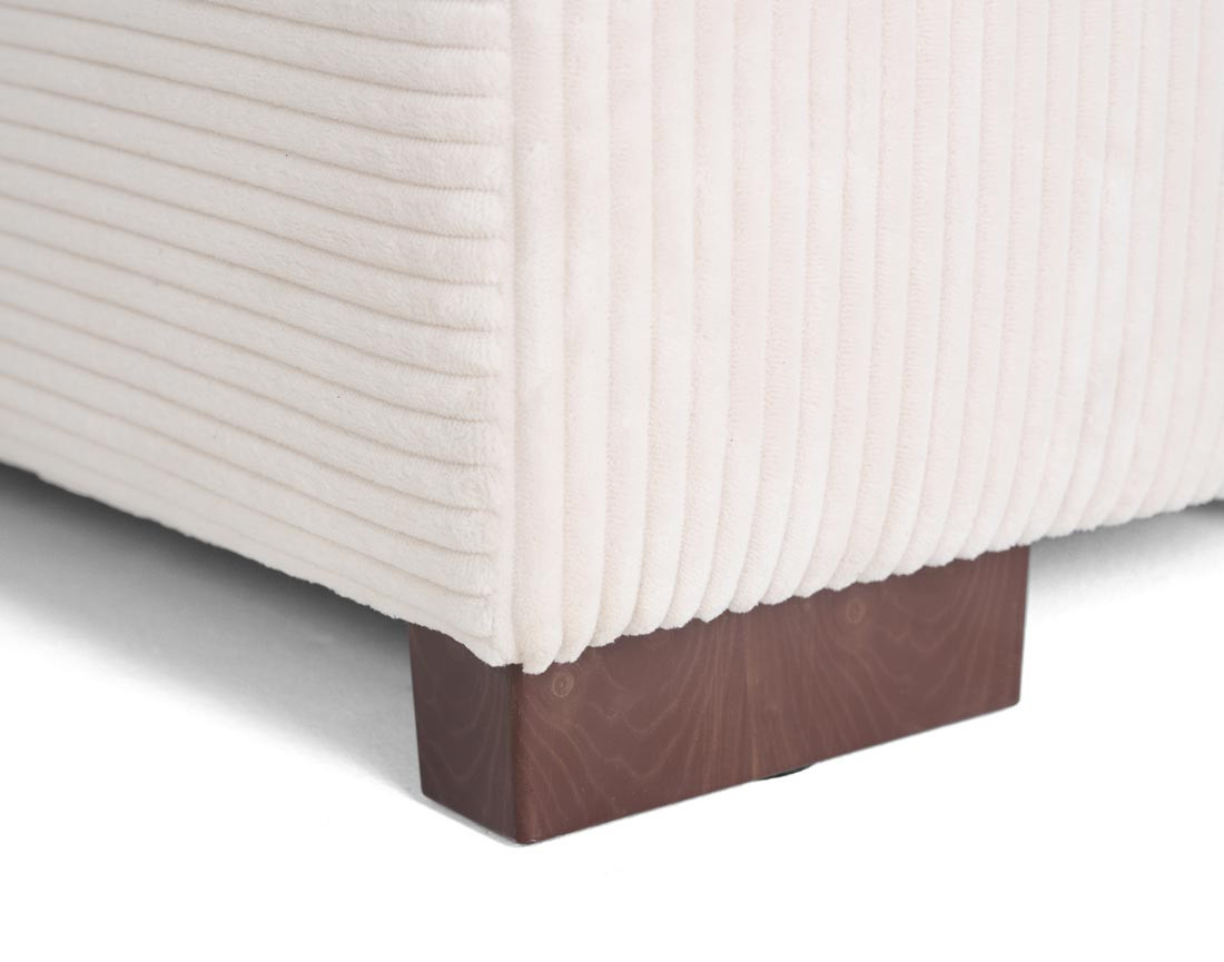 Canapé d'angle droit 5 places convertible en velours côtelé Vermont