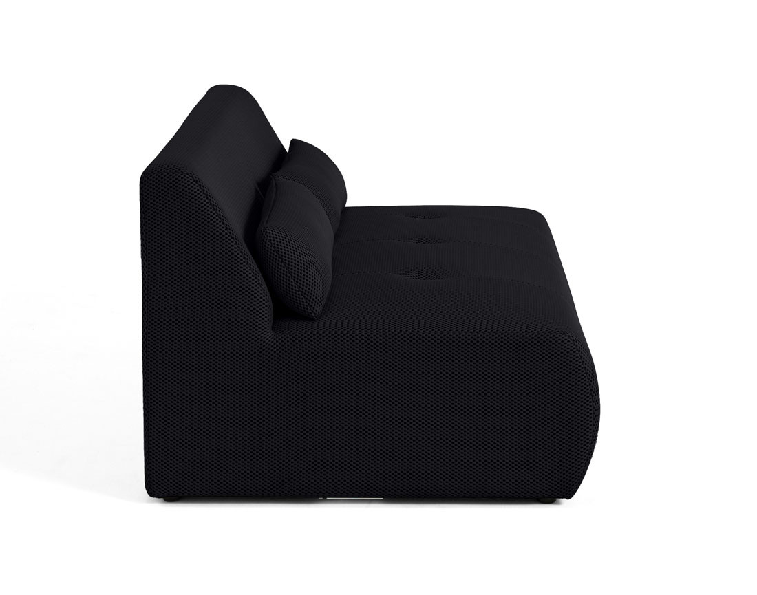 Canapé droit 2 places en tissu mailles 3D Onyx Canapé droit 2 places en tissu mailles 3D Onyx
