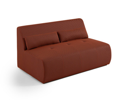 Canapé droit 2 places en tissu mailles 3D Onyx