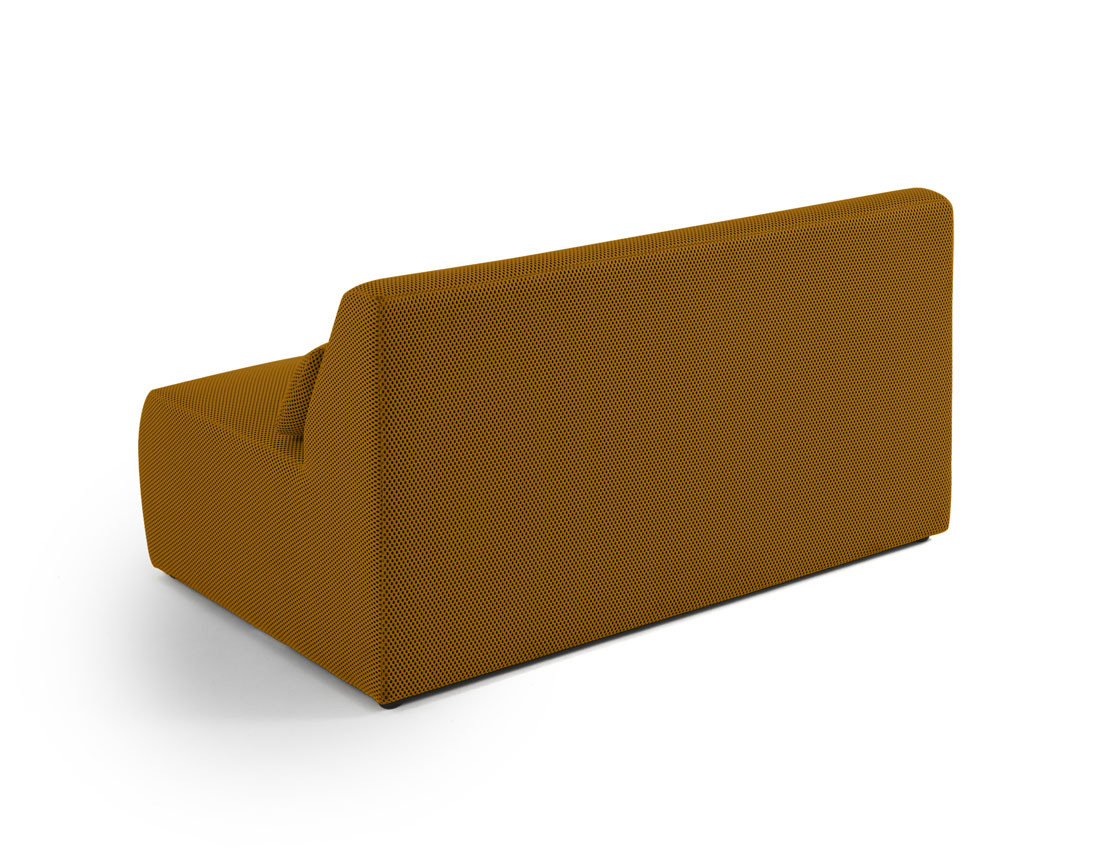 Canapé droit 2 places en tissu mailles 3D Onyx