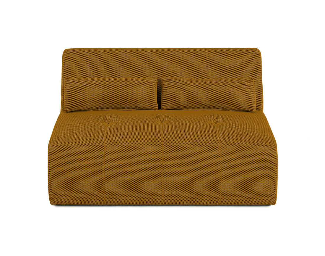 Canapé droit 2 places en tissu mailles 3D Onyx