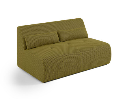 Canapé droit 2 places en tissu mailles 3D Onyx