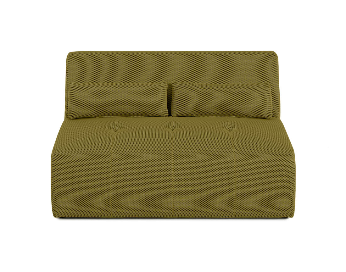 Canapé droit 2 places en tissu mailles 3D Onyx