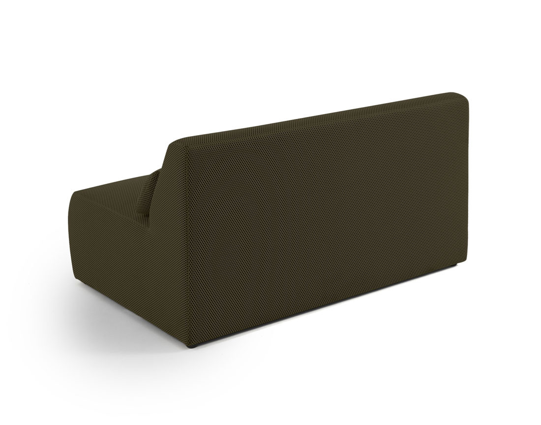 Canapé droit 2 places en tissu mailles 3D Onyx