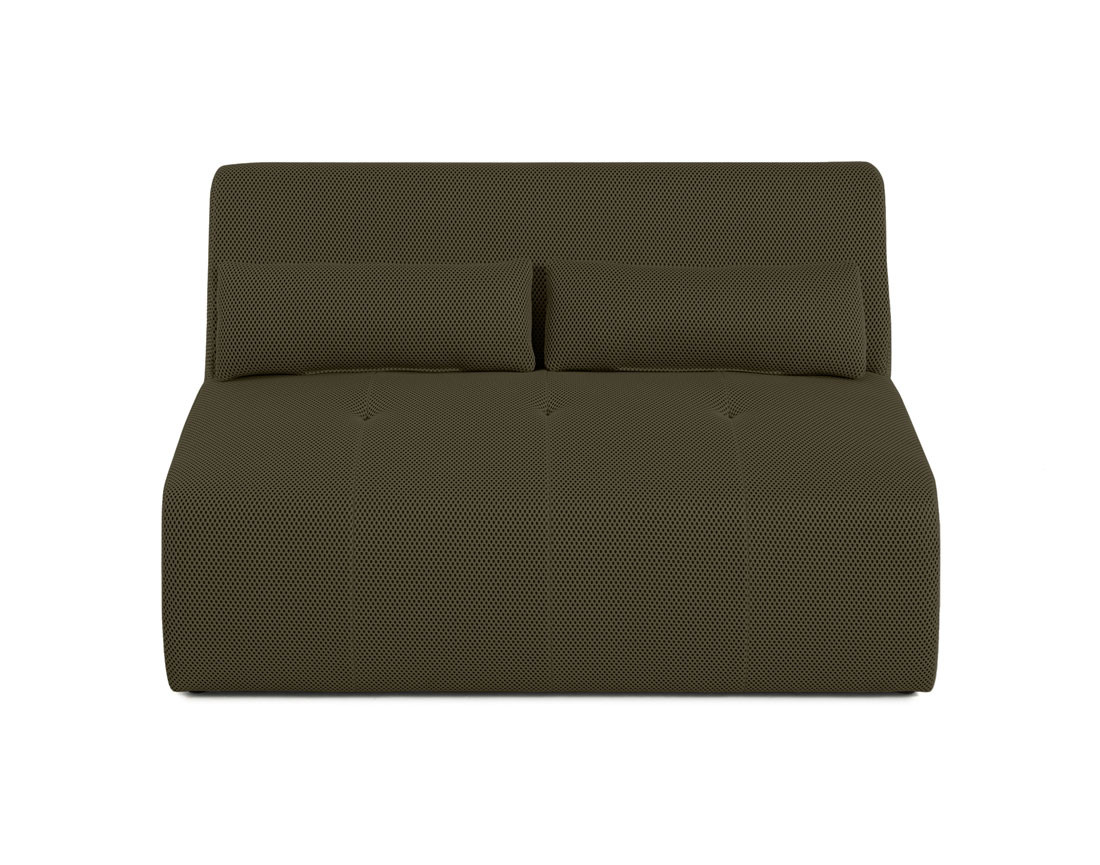 Canapé droit 2 places en tissu mailles 3D Onyx