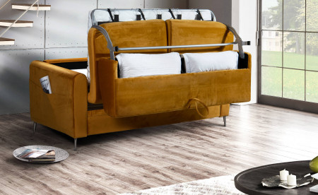 Owen - Canapé 3 places convertible - Ouverture express - Couchage quotidien - Velours Owen - Canapé 3 places convertible - Ouverture express - Couchage quotidien - Velours
