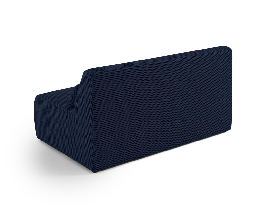 Canapé droit 2 places en tissu mailles 3D Onyx