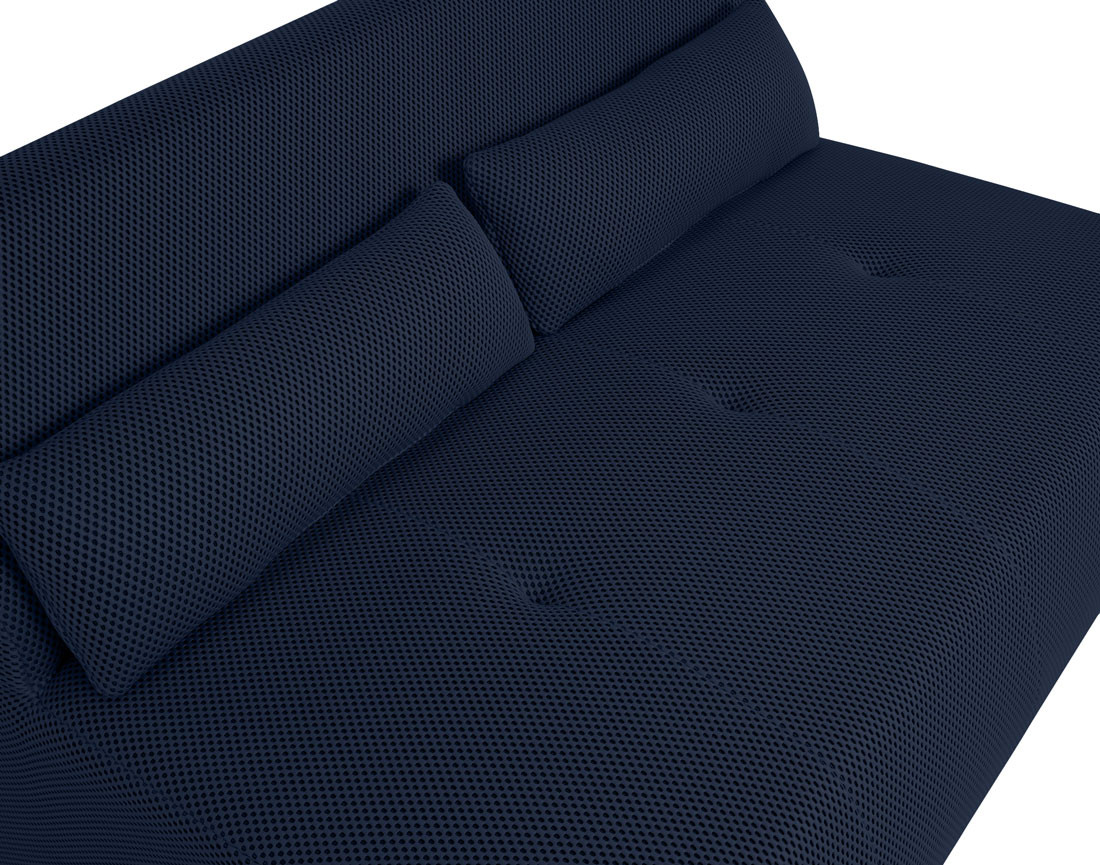 Canapé droit 2 places en tissu mailles 3D Onyx