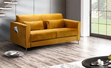 Owen - Canapé 3 places convertible - Ouverture express - Couchage quotidien - Velours Owen - Canapé 3 places convertible - Ouverture express - Couchage quotidien - Velours
