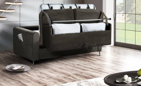 Owen - Canapé 3 places convertible - Ouverture express - Couchage quotidien - Velours Owen - Canapé 3 places convertible - Ouverture express - Couchage quotidien - Velours