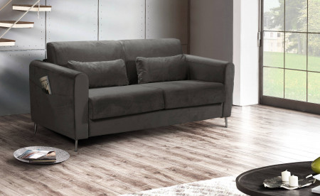 Owen - Canapé 3 places convertible - Ouverture express - Couchage quotidien - Velours Owen - Canapé 3 places convertible - Ouverture express - Couchage quotidien - Velours