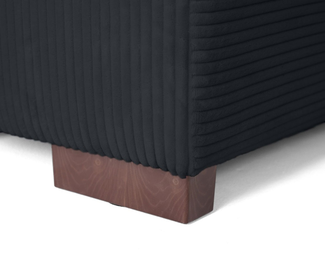 Canapé d'angle gauche 5 places convertible en velours côtelé Vermont