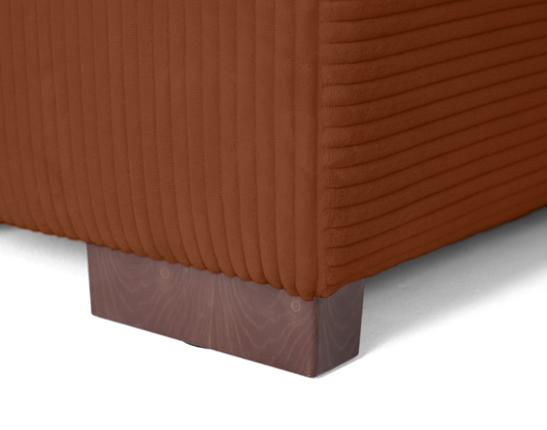 Canapé d'angle gauche 5 places convertible en velours côtelé Vermont