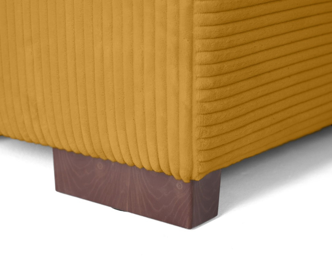 Canapé d'angle gauche 5 places convertible en velours côtelé Vermont