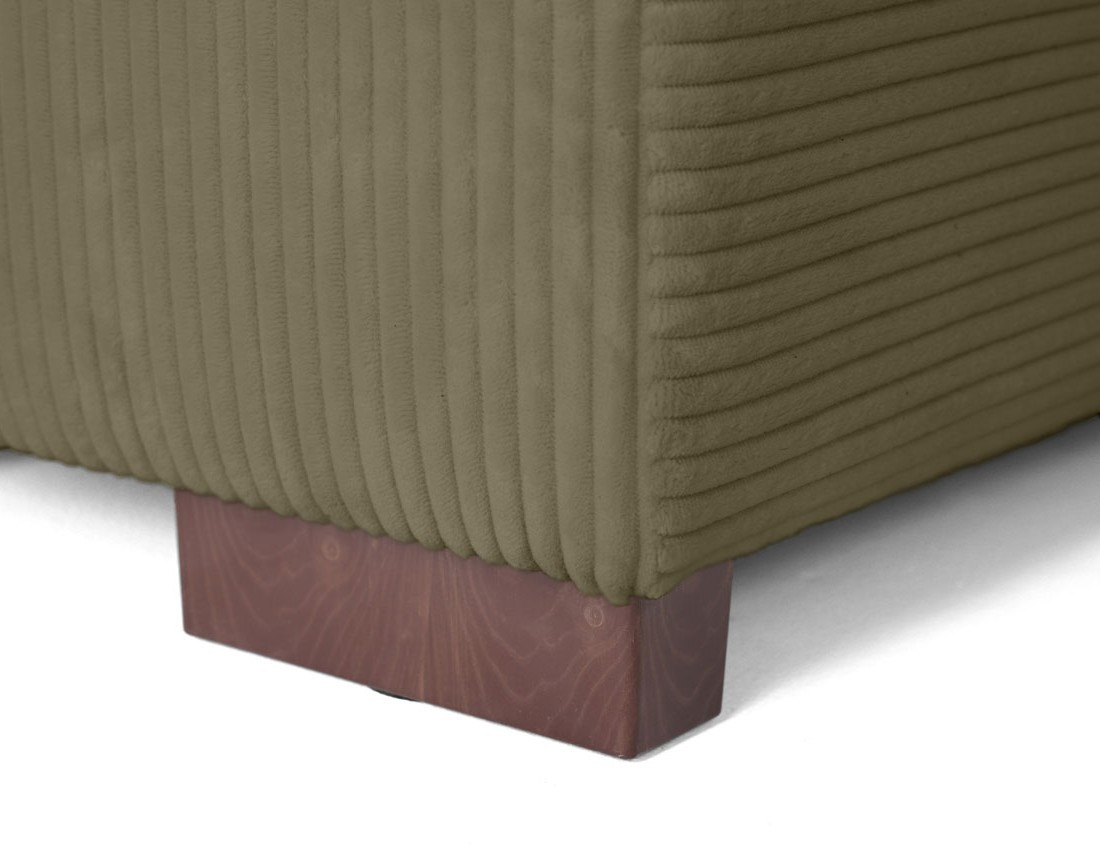 Canapé d'angle gauche 5 places convertible en velours côtelé Vermont