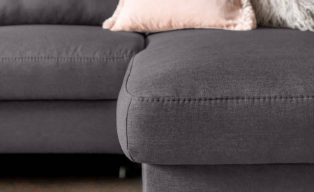 OSLO - Canapé d'angle droit convertible - Gris foncé - 225x147x86cm OSLO - Canapé d'angle droit convertible - Gris foncé - 225x147x86cm