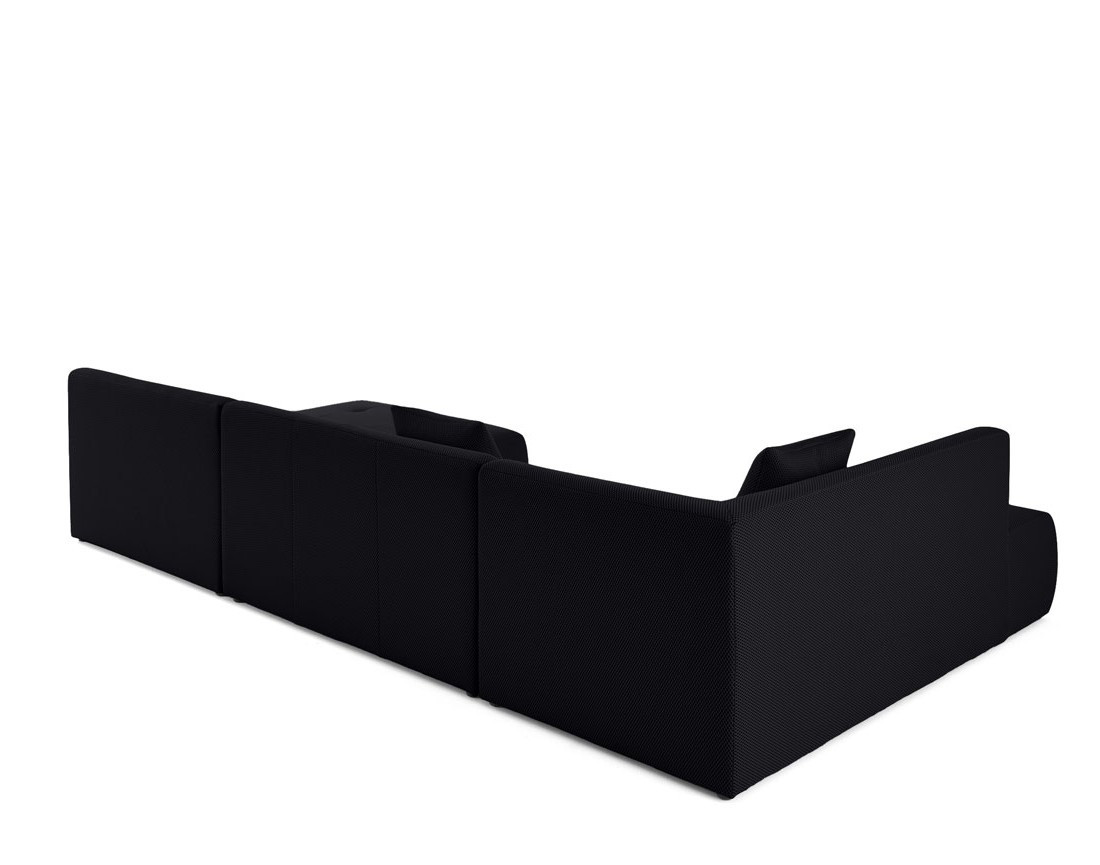 Canapé panoramique modulable d'angle gauche 7 places en tissu mailles 3D Onyx Canapé panoramique modulable d'angle gauche 7 places en tissu mailles 3D Onyx