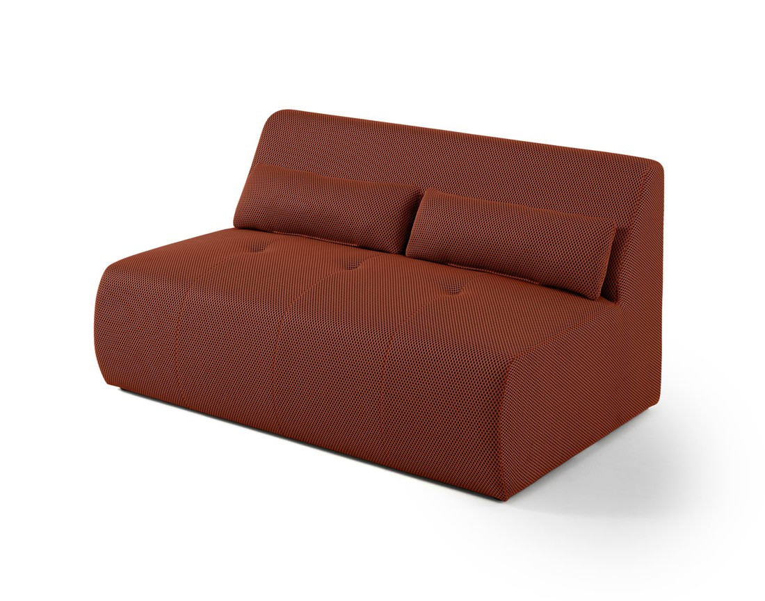 Canapé panoramique modulable d'angle gauche 7 places en tissu mailles 3D Onyx