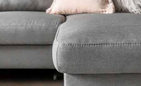 OSLO - Canapé d'angle droite convertible - Gris clair - 225x147x86cm OSLO - Canapé d'angle droite convertible - Gris clair - 225x147x86cm