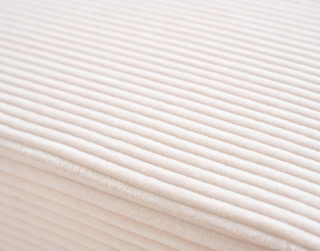 Canapé panoramique convertible Vermont 7 pl en velours côtelé - droit