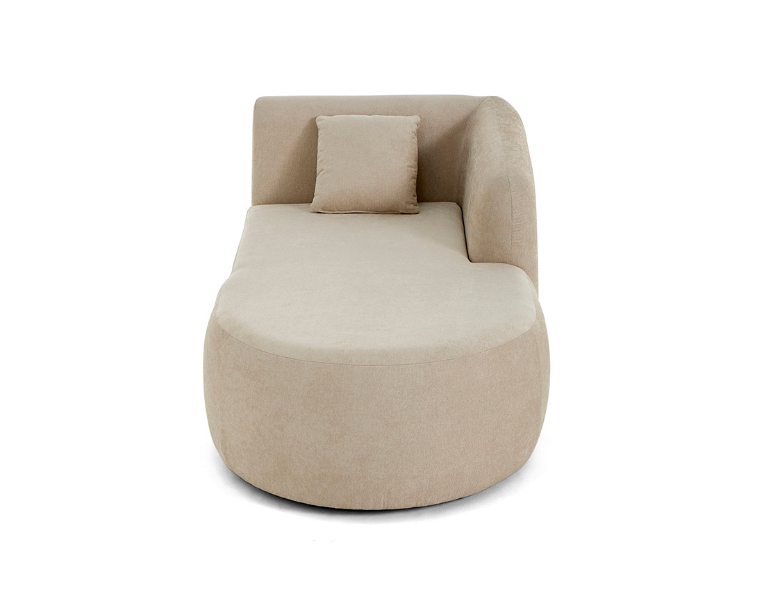 Module d'assise méridienne droit en tissu Ikare