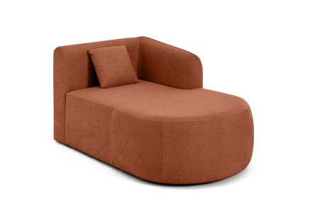 Module d'assise méridienne droit en tissu Ikare