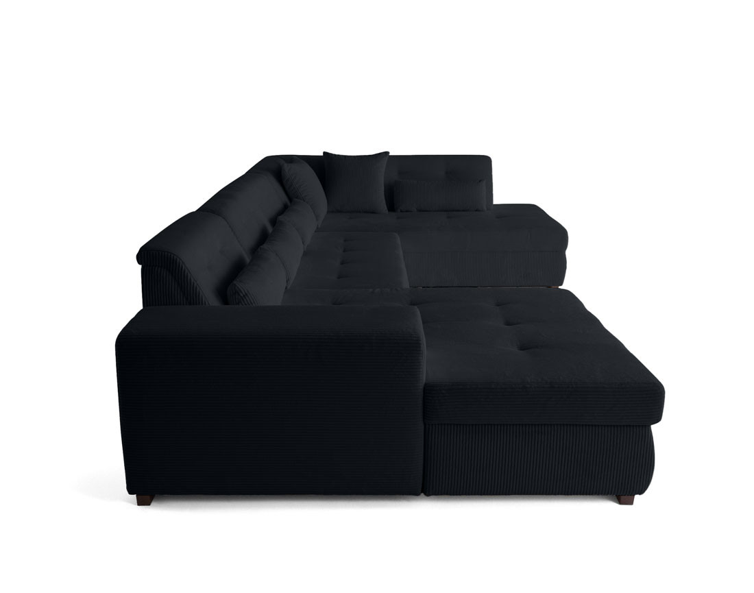 Canapé panoramique d'angle droit 7 places en velours côtelé Vermont Canapé panoramique d'angle droit 7 places en velours côtelé Vermont